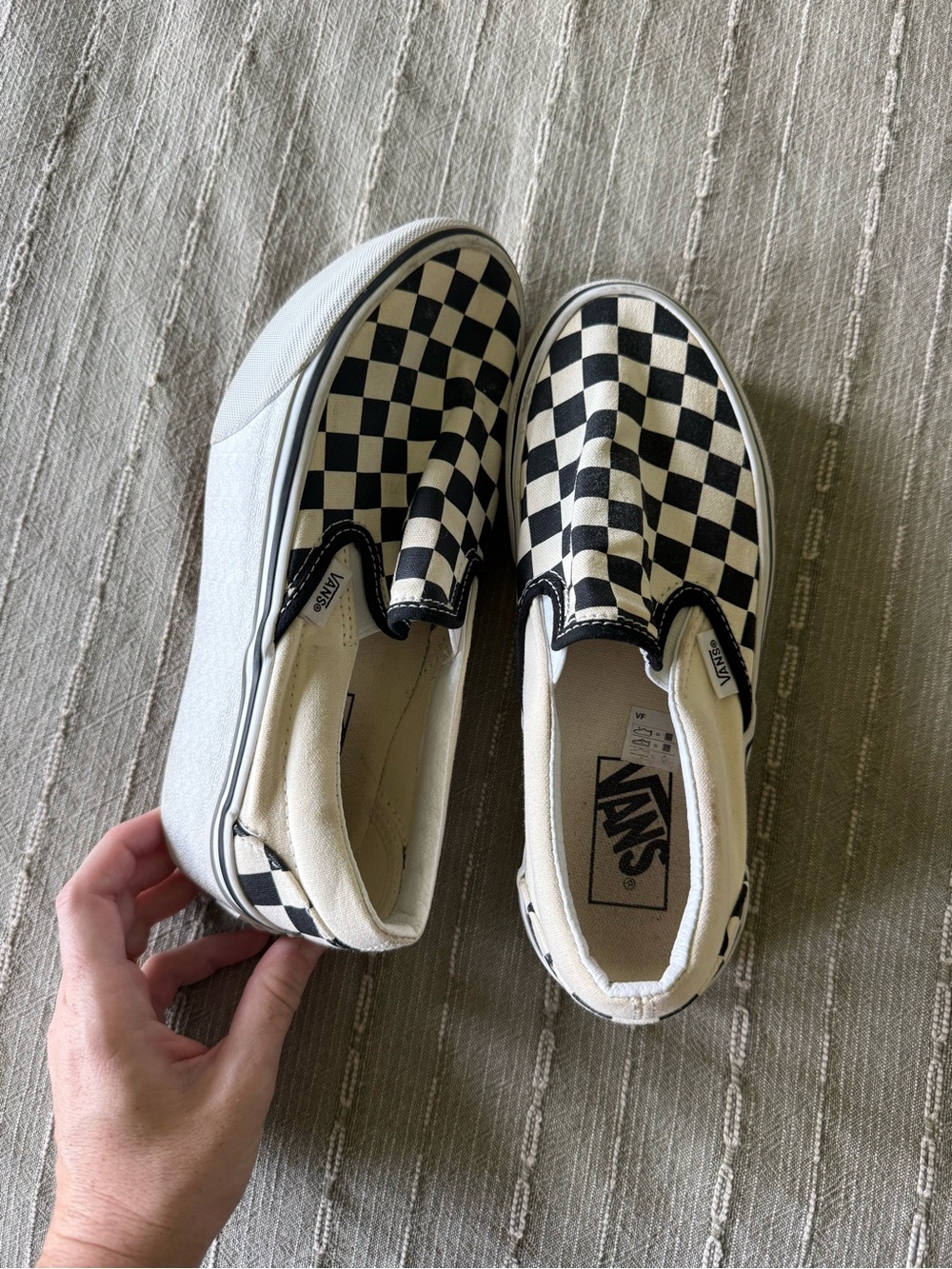 Vans Checkerboard Slip-On Sneakers - Black & White